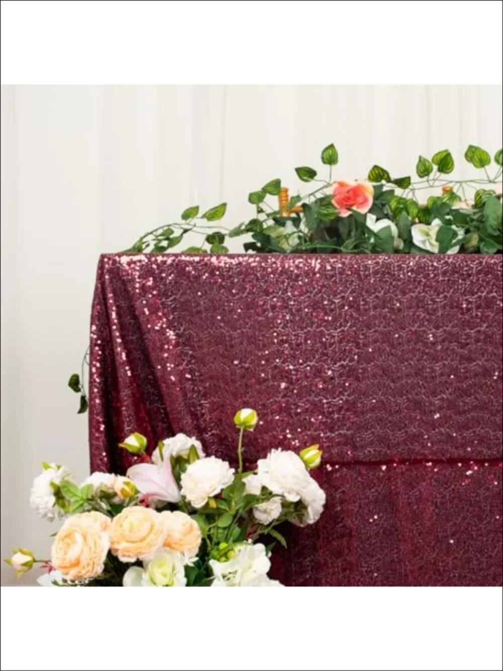 Sequin Tablecloth 72x72 Square Seamless Sparkly Table Cover for Parties Wedding